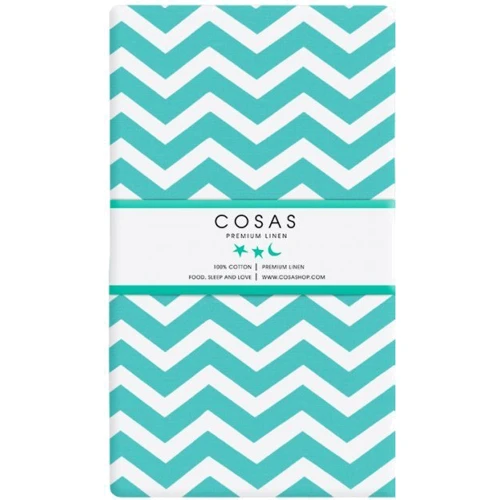 Набір простирадлом Cosas Beige/Zigzag mint 120x60 см (4822052056646)