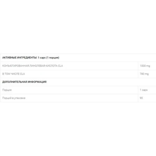 Жиросжигатель OstroVit CLA 1000 90 caps: Пол Унисекс