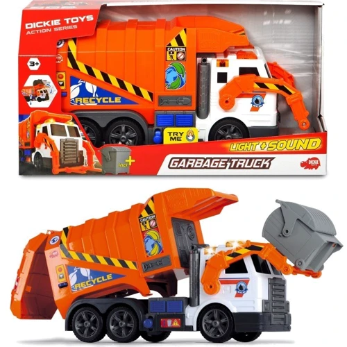 Функціональна машинка Сміттєвоз Dickie Toys зі світлом і звуком 46 см (3308369): Рекомендований вік от 3 лет