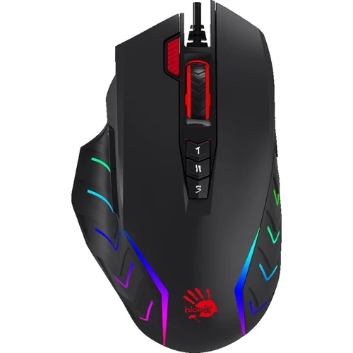 Мышь A4Tech J95s USB Black: Эргономика симметричная для левшей