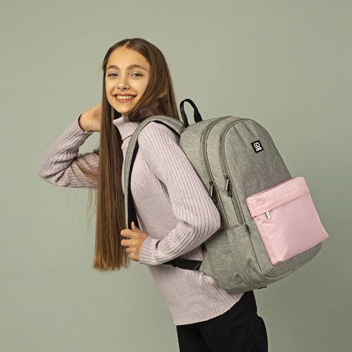 Рюкзак GoPack Education Teens 140L-1 серо-розовый (GO24-140L-1): Возрастная группа от 13 до 18 лет