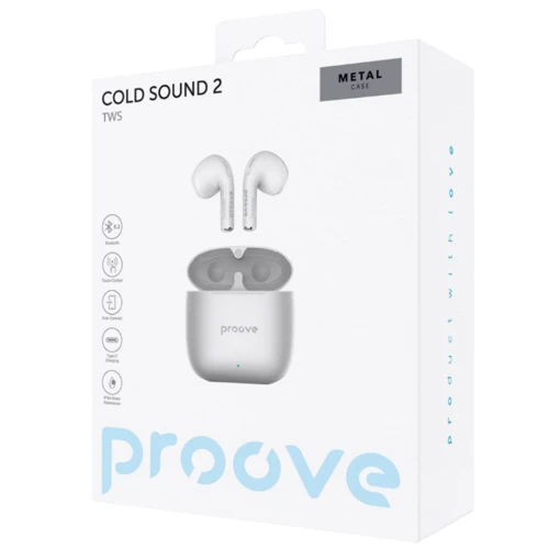Наушники Proove Cold Sound 2 TWS Gray/Black: Тип конструкции вкладыши