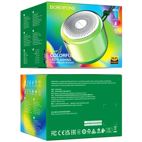 Bluetooth колонка BOROFONE Joyful sports темно зеленая (P): Производитель Borofone