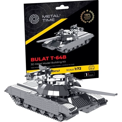 Коллекционная модель-конструктор Metal Time Украинский танк T-64 Bulat (MT059) фото 4