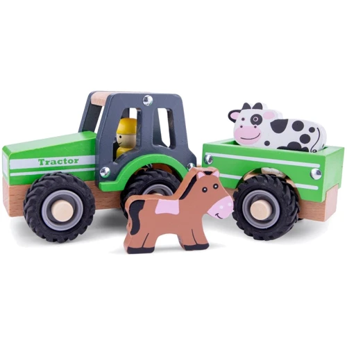 Трактор із причепом та ігровими фігурками New Classic Toys Тварини (11941): Комплектація набір