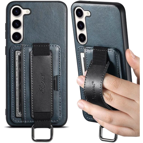 Чехол для телефонов Epik Leather Case Wallet and Straps Blue for Samsung S926 Galaxy S24 Plus: Материал искусственная кожа и TPU (термополиуретан)