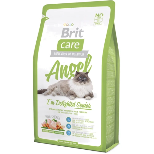 Сухой корм для пожилых кошек Brit Care Angel I am Delighted Senior 2 кг (8595602505791)