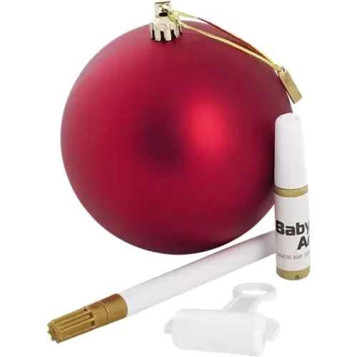 Набор для создания отпечатка ручки и ножки малыша Baby Art Рождественский шарик Мое волшебное Рождество Красный 11 см (34120153)