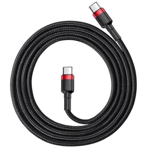 Кабель Baseus Cable USB-C to USB-C Cafule PD 2.0 60W 2m Red/Black (CATKLF-H91): Тип USB-C - USB-C