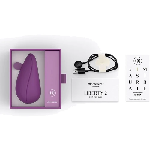 Вакуумный клиторальный стимулятор Womanizer Liberty 2 Purple