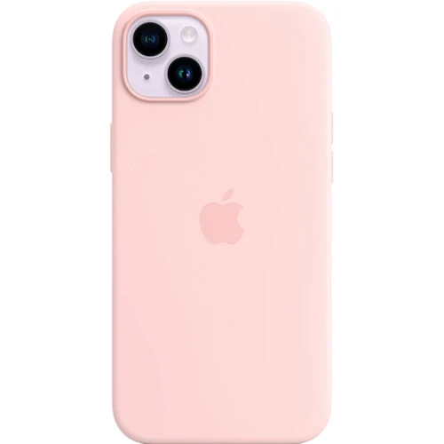 Чехол для iPhone Apple iPhone 14 Plus Silicone Case with MagSafe - Chalk Pink (MPT73ZE/A): Цвет розовый
