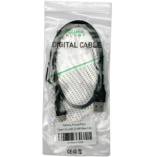 Кабель PowerPlant  USB Cable to USB-C 3.0 50cm (KD00AS1253)