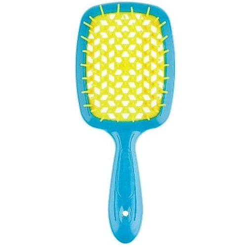 Расческа Janeke Small Superbrush светло-синий с желтым