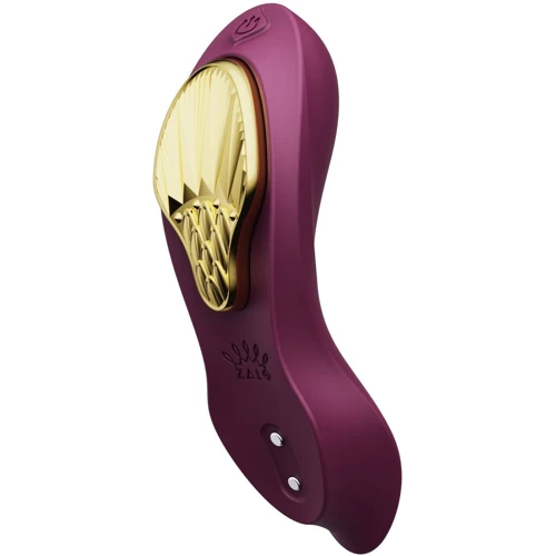 Смартвибратор в трусики Zalo - AYA Velvet Purple, насадка и пульт ДУ