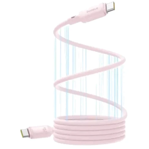 Кабель Baseus Cable USB-C to USB-C PicoGo Magnetic Liquid Silicone 240W 1m Pink (P10376800411-00): Длина 1 м