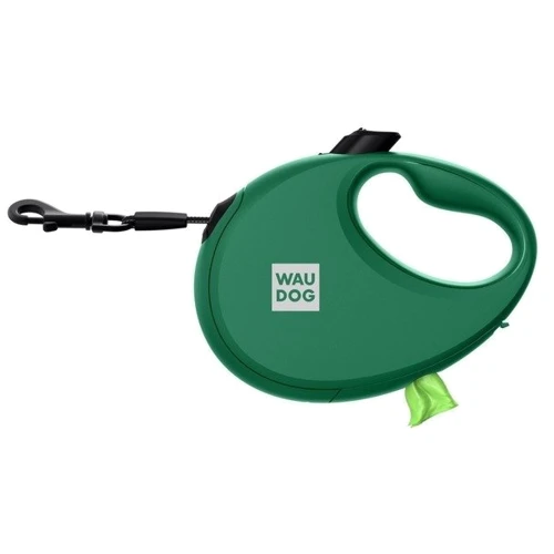 Поводок-рулетка для собак WAUDOG R-leash с контейнером для пакетов S зеленый до 12 кг 3 м (262718) фото 5