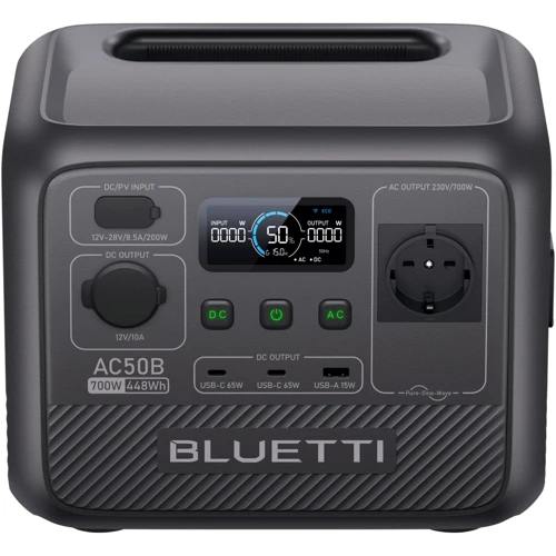 Зарядная станция Bluetti AC50B 448Wh 700W: Выходы потребителей Автоприкуриватель, USB-C, USB-A, 220V