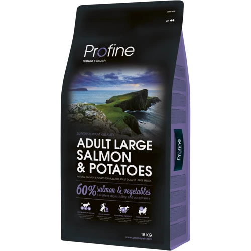 Сухой корм для взрослых собак крупных пород Profine Adult Large Salmon с лососем и картофелем 15 кг (8595602517619)
