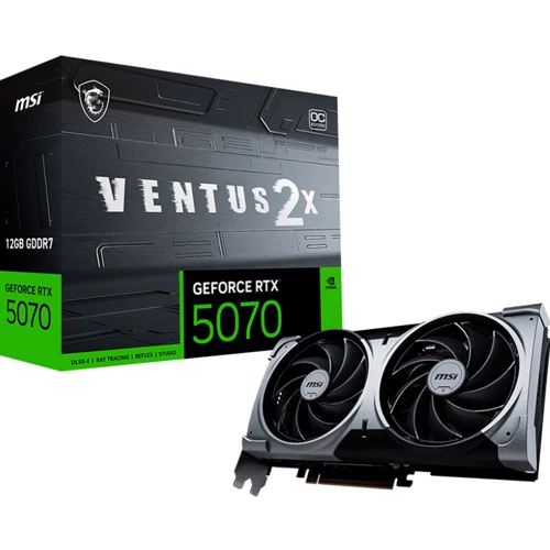 Відеокарта MSI GeForce RTX 5070 VENTUS 2X OC 12G (G5070-12V2C): Обсяг пам'яті, Гб 12