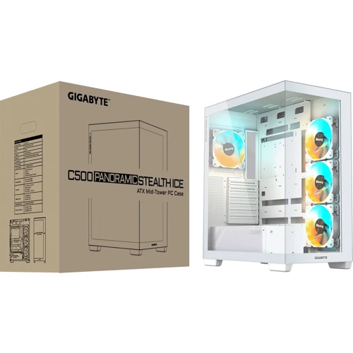 Корпус GIGABYTE C500 Panoramic Stealth Ice (GB-C500PI ST) фото 6