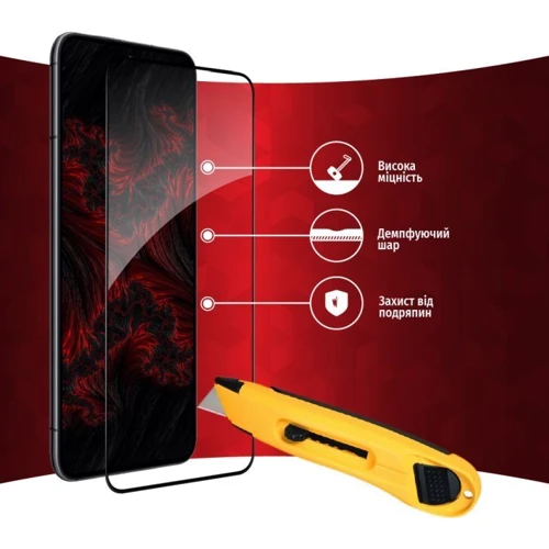 Аксессуар для смартфона Intaleo Tempered Glass Full Glue Black for Samsung S906 Galaxy S22 Plus/S916 Galaxy S23 Plus: Цвет черный