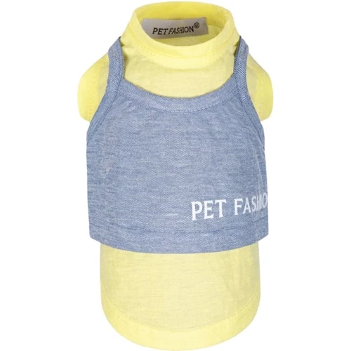 Борцовка Pet Fashion Denim S Желтая с синим (4823082424818)