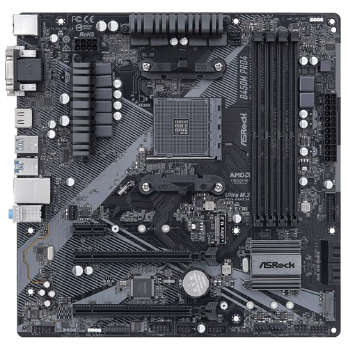 ASRock B450M PRO4 R2.0: Оперативная память 4xDDR4 3200, до 64 ГБ