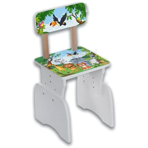 Детская парта со стульчиком Bambi Джунгли с украинским алфавитом (M 301-3)