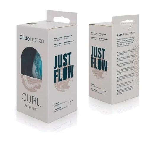 Стеклянная анальная пробка Gildo - Ocean Curl Glass Butt plug