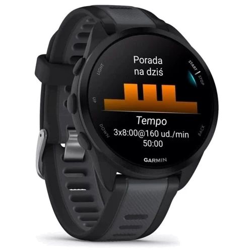 Смарт-часы Garmin Forerunner 165 Black/Slate Grey (010-02863-20): Время работы до 11 дней