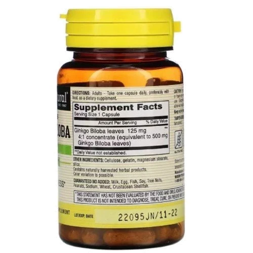 Mason Natural Ginkgo Biloba Гінкго Білоба 90 капсул: Форма випуску Капсулы