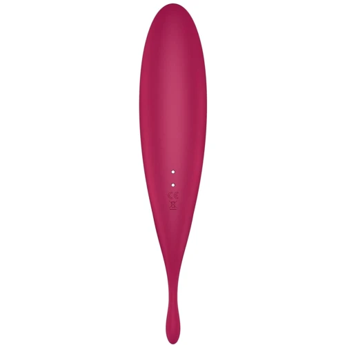 Смарт-вибратор для клитора с вакуумной стимуляцией Satisfyer Twirling Pro+ dark red