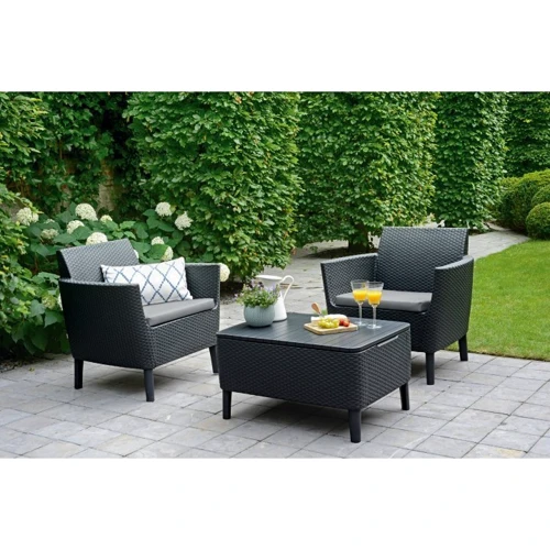 Комплект мебели Allibert Salemo balcony Set серый (8711245145464): Вид мебели комплекта Стол, Кресло