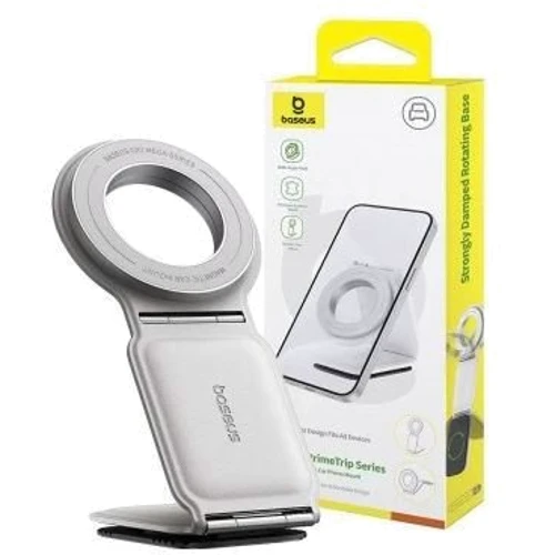 Тримач Baseus Car Holder Magnetic C02 Mega White (C40169002213-00) для Apple iPhone 16 I 15 I 14 I 13 I 12 series фото 8