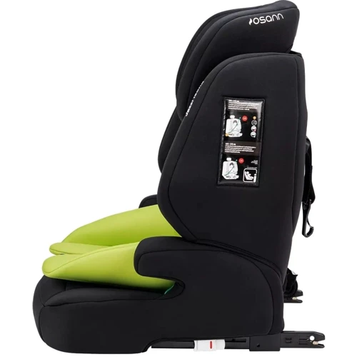 Автокресло Osann Jazzi Isofix i-Size Nero+Lime (ecp102-287-04): Группа 1/2/3 (9-36 кг)