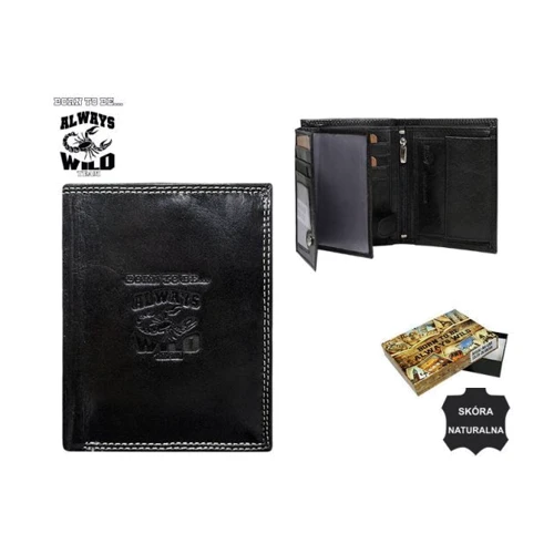 Мужское портмоне Always Wild черное (N4-KBR BLACK): Пол Мужской