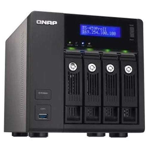 Сетевой накопитель (NAS) QNAP TS-459 Pro II: LAN 2 порта Gigabit Ethernet (10/100/1000 Мбит/с)