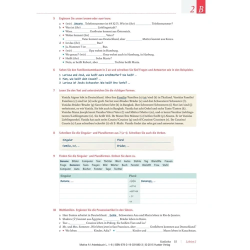 Motive A1, Lektion 1–8: Arbeitsbuch mit Audio-CD: Кількість сторінок 72