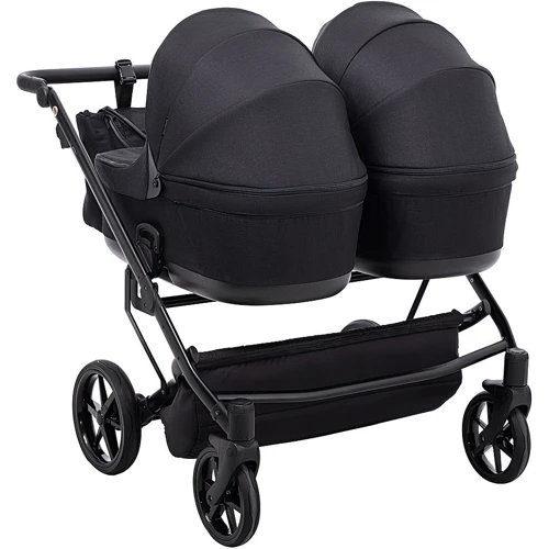 Коляска универсальная для двойни 2 в 1 Adamex Leo Duo Tip TK-53 черный (681139): Ширина шасси 85 см