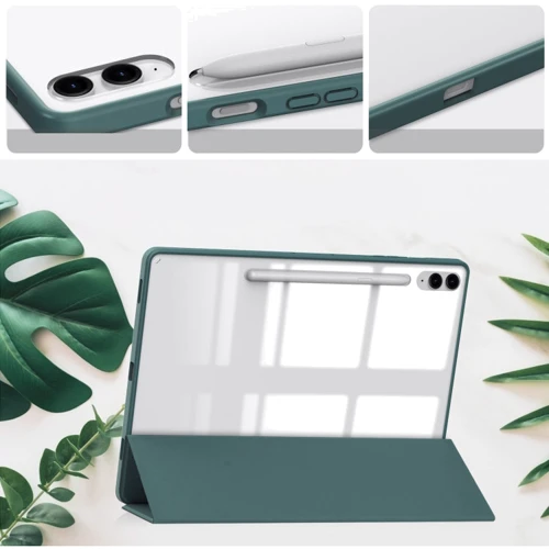 Аксесуар для планшетних ПК BeCover Case Book Soft Edge з Pencil Mount Dark Green для Samsung X810 Galaxy Tab S9 Plus / S9 FE Plus SM-X610/SM-X616B (710406): Сумісність S9 FE Plus SM-X610/SM-X616B, X810 Galaxy Tab S9 Plus