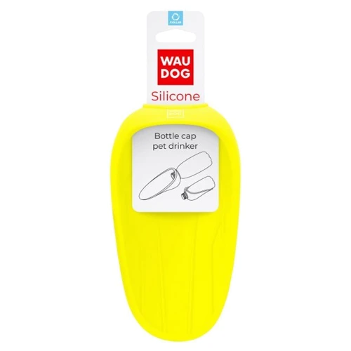Поилка-насадка на бутылку WAUDOG Silicone 165х90 мм желтая (50778)