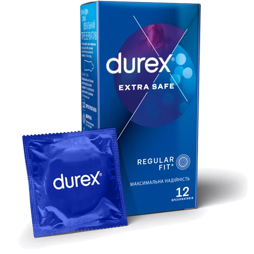 Презервативы латексные со смазкой Durex №12 Extra Safe максимальная надежность