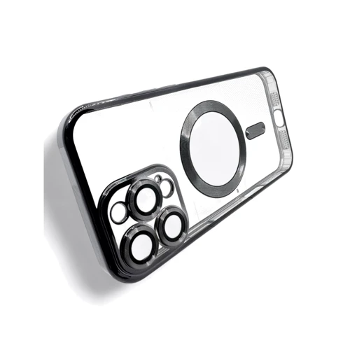 Чехол для iPhone BeCover Chrome Case with MagSafe Black for iPhone 16 Pro Max (712085): Материалы Термополиуретан