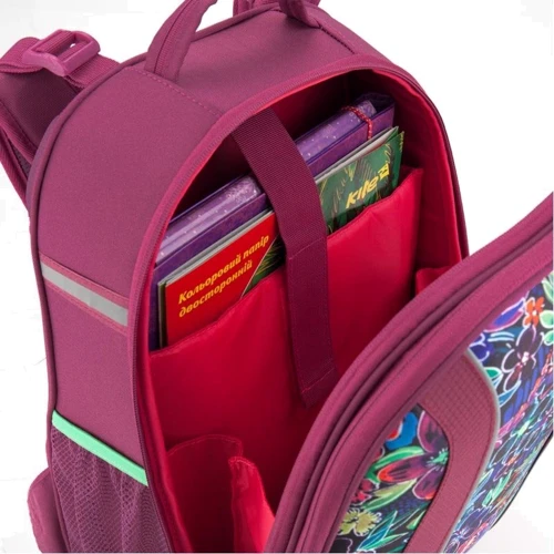 Рюкзак школьный каркасный 703 Flowery K18-703M-2: Размер M (130-145 см)