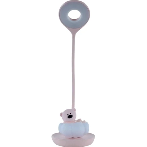 Настольная лампа LED Kite с аккумулятором Cloudy Bear розовая (k24-493-2-2)