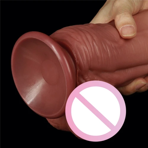 Фаллоимитатор LoveToy Dual-Layered Silicone Nature Cock 10" Brown