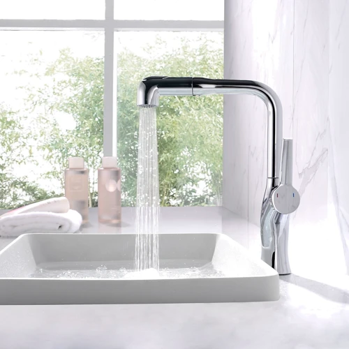 Смеситель для раковины Lefton Single-Hole Rotatable and Pull-Out Faucet-BF2205 Chrome: Назначение Для раковины