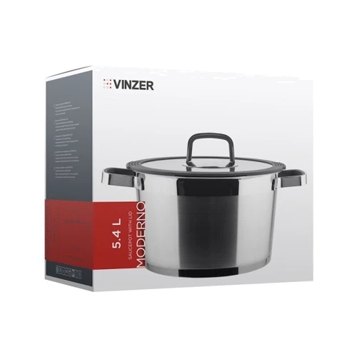 Каструля Vinzer Moderno 24 см 5.4 л (50074): Діаметр, см 24