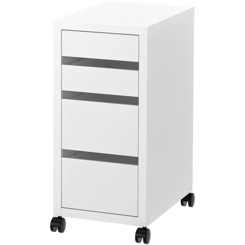 Комод на колесах ІКЕА MICKE 35х75 см белый (90213078)