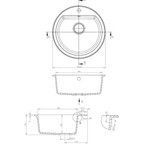 Perfelli SONNO RGS 105-51 SAND: Форма Круглая